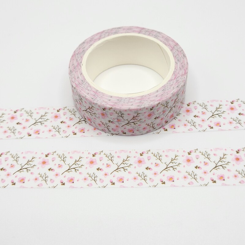 Pink Floral Washi Tape - Etsy