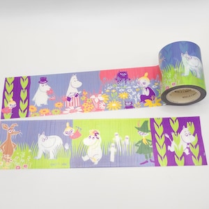 The Moomins Meadow Packing Tape / Trolls Curing Tape / Cute Adhesive Tape / Stocking Stuffer / Japanese Tape / Pen Pal Gift / The Moomins