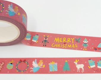 Gold Foil Christmas Washi Tape: Holiday Cards & Crafts