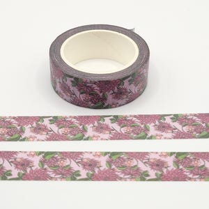 Chrysanthemum Washi Tape / Floral Washi Tape / BUJO or Planner Supply / Pen Pal Gift / Junk Journal Supply / Botanical Washi Tape