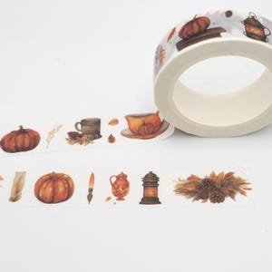 Cozy Fall Washi Tape: Pumpkins, Pinecones, and Lanterns