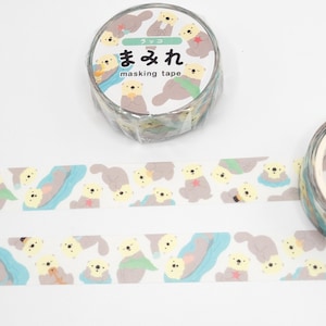 Cute Sea Otters Washi Tape / Otter Lover Gift / World Craft Washi / Pen Pal Gift / BUJO or Planner / Sea Otter Washi / Ocean Animals Washi