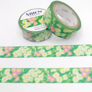 Saien Philadelphia Fleabane Washi Tape: Floral Planner Tape