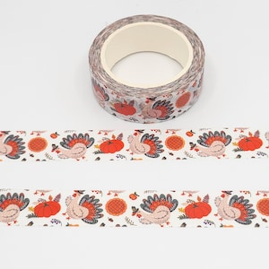 Thanksgiving Washi Tape: Turkeys, Pumpkin Pie, Pumpkins