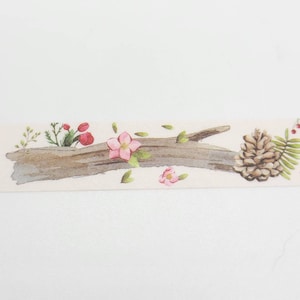 Forest Floor Washi Tape / Logs, Plants, and Pinecones Washi / Woodland Forest Washi / Planner or BUJO / Autumn Snail Mail / Junk Journal