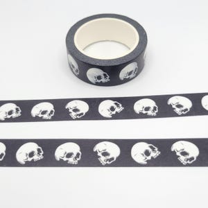 Spooky Skull Washi Tape: Halloween Gothic Decor