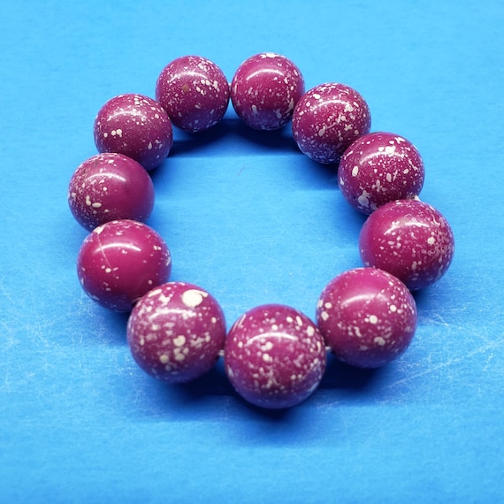 Vintage Stretch Bracelets, 40s-50s Lucite, Wood, … - image 3