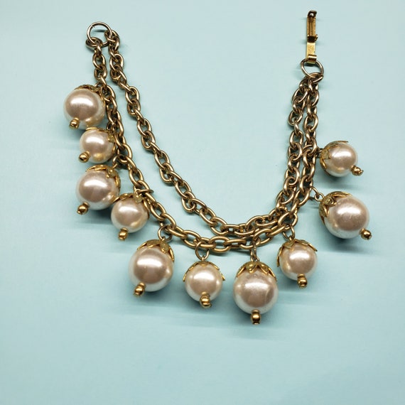 Pearl-like Charm Bracelet