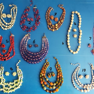 Necklace and Earring Sets, Sold individually
