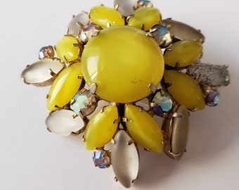 Yellow Vintage Brooch