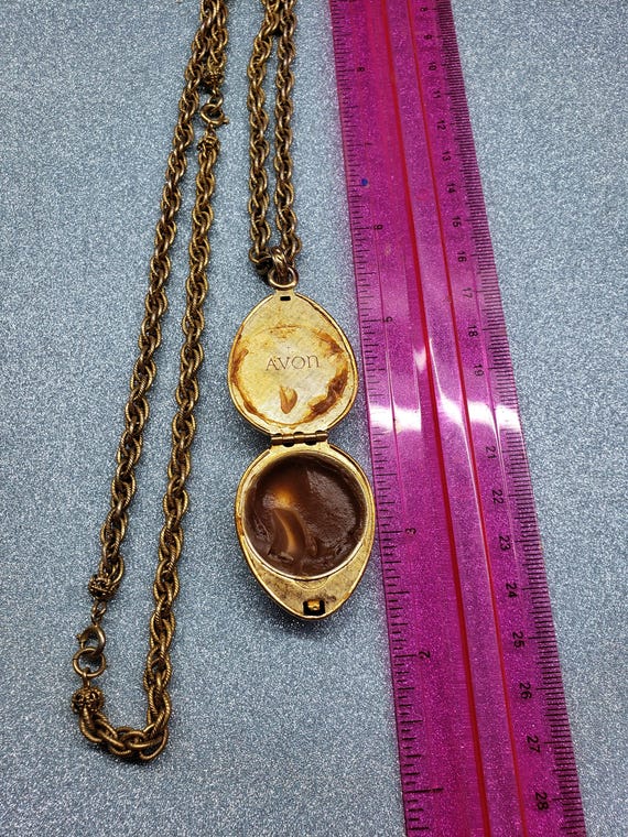 Avon - Solid Perfume Compact Necklace - image 3