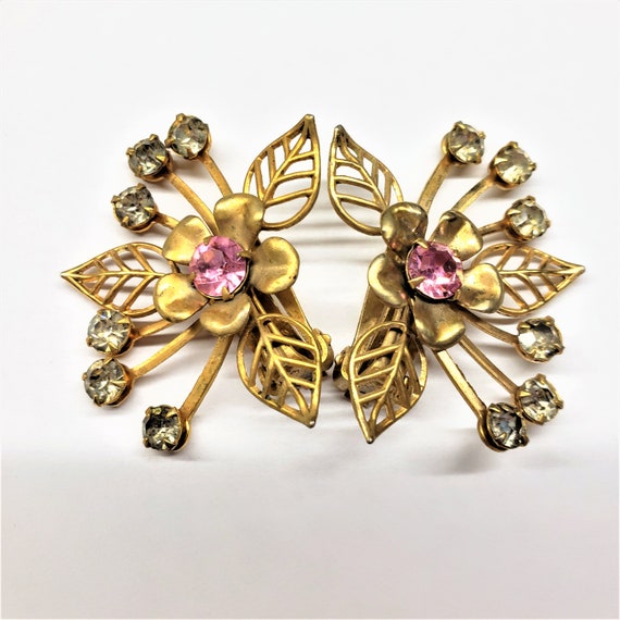 Pink and Gold Earrings