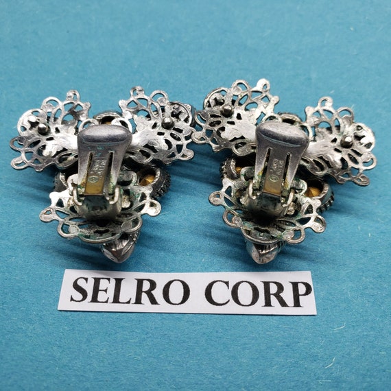 Selro Corp. Signed  Magnificent Earrings - image 2