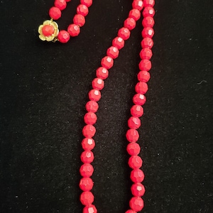 Red Glass Bead Necklace
