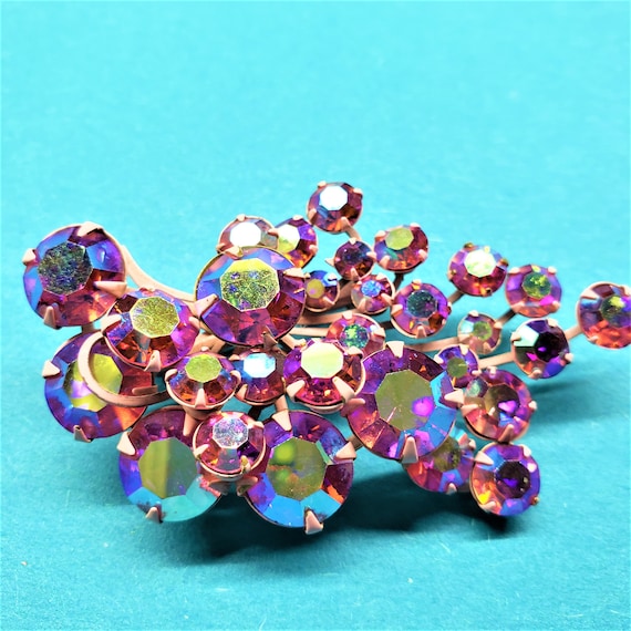 Pink Crystal Brooch