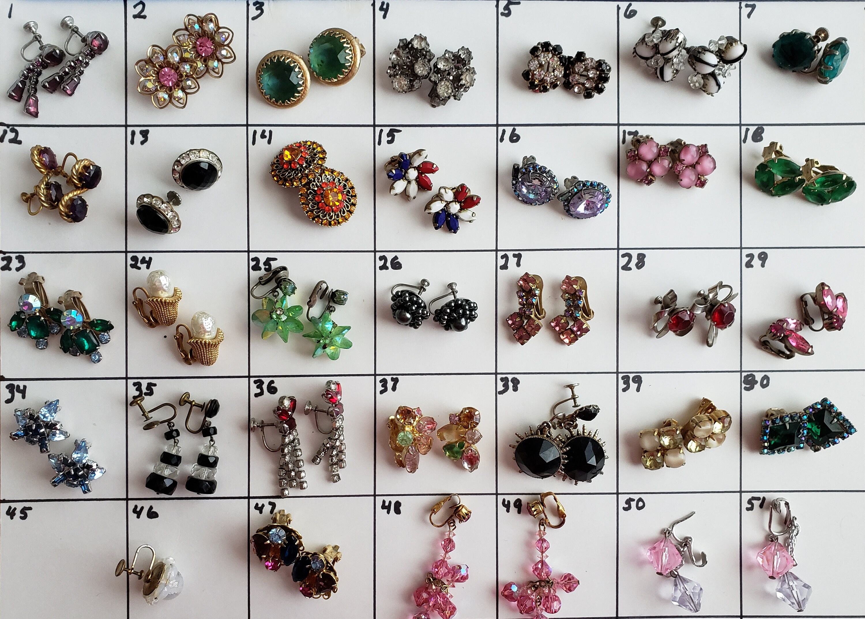 Emerald Green Vintage Earrings From Delia Lara's Collection. Etsy