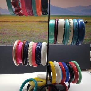 Lot of 36 Vintage Lucite Bracelet Bangles