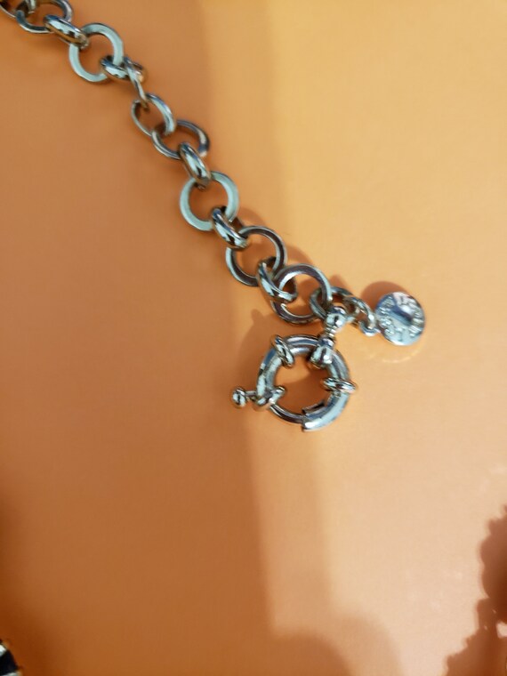 Signed J CREW, Beautiful Black Crystal Necklace - image 2