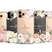 Personalised Phone Case Clear Floral Flowers Cute Soft Gel Cover for Samsung Galaxy Huawei & Apple iPhone 12 11 6 7 8 X XS Max XR Pro Plus 