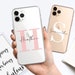 Personalised Phone Case Block initials Name Black White Pink Custom Soft Gel TPU cover for Samsung & iPhone 11 6 7 8 X XS Max XR Pro Plus 