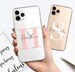 Personalised Phone Case Block initials Name Black White Pink Custom Soft Gel TPU cover for Samsung & iPhone 11 6 7 8 X XS Max XR Pro Plus 