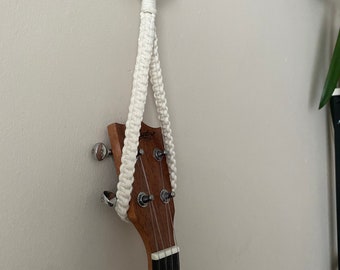 Natural guitar or ukulele hanger, ukulele hook, music home decor, ukulele strap, ukulele wall mount, ukulele accessories