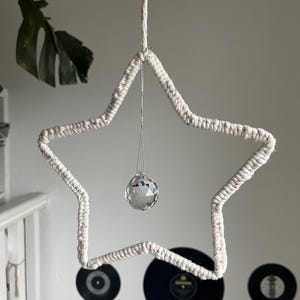 Makramee Stern Suncatcher: Kristall Prisma Fensterschmuck