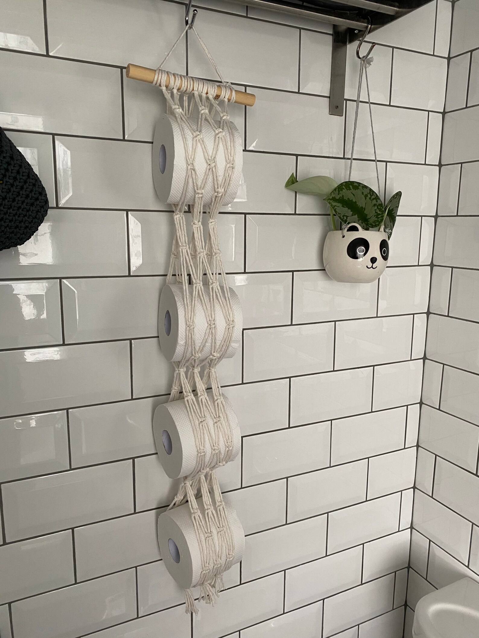 Natural Toilet Roll Holder Storage Toilet Paper Holder | Etsy