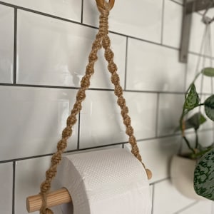 Handmade Jute Toilet Paper Holder: Coastal Bathroom Decor