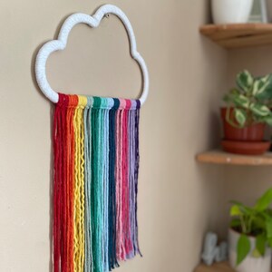 Rainbow Cloud Wall Hanging: Nursery Kids Room Decor