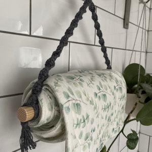 Suporte para rolo de papel toalha cinza | Suporte para papel toalha suspenso | Acessórios de cozinha cinza | Suporte para rolo de papel toalha
