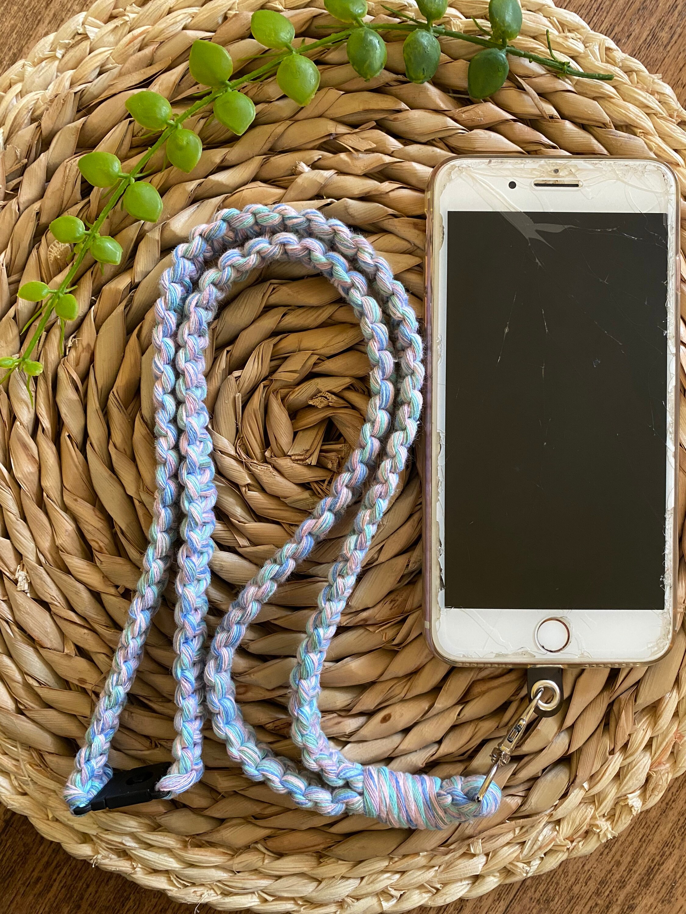 Pastel Macrame Phone Lanyard: Hands-free Phone Tether - Etsy