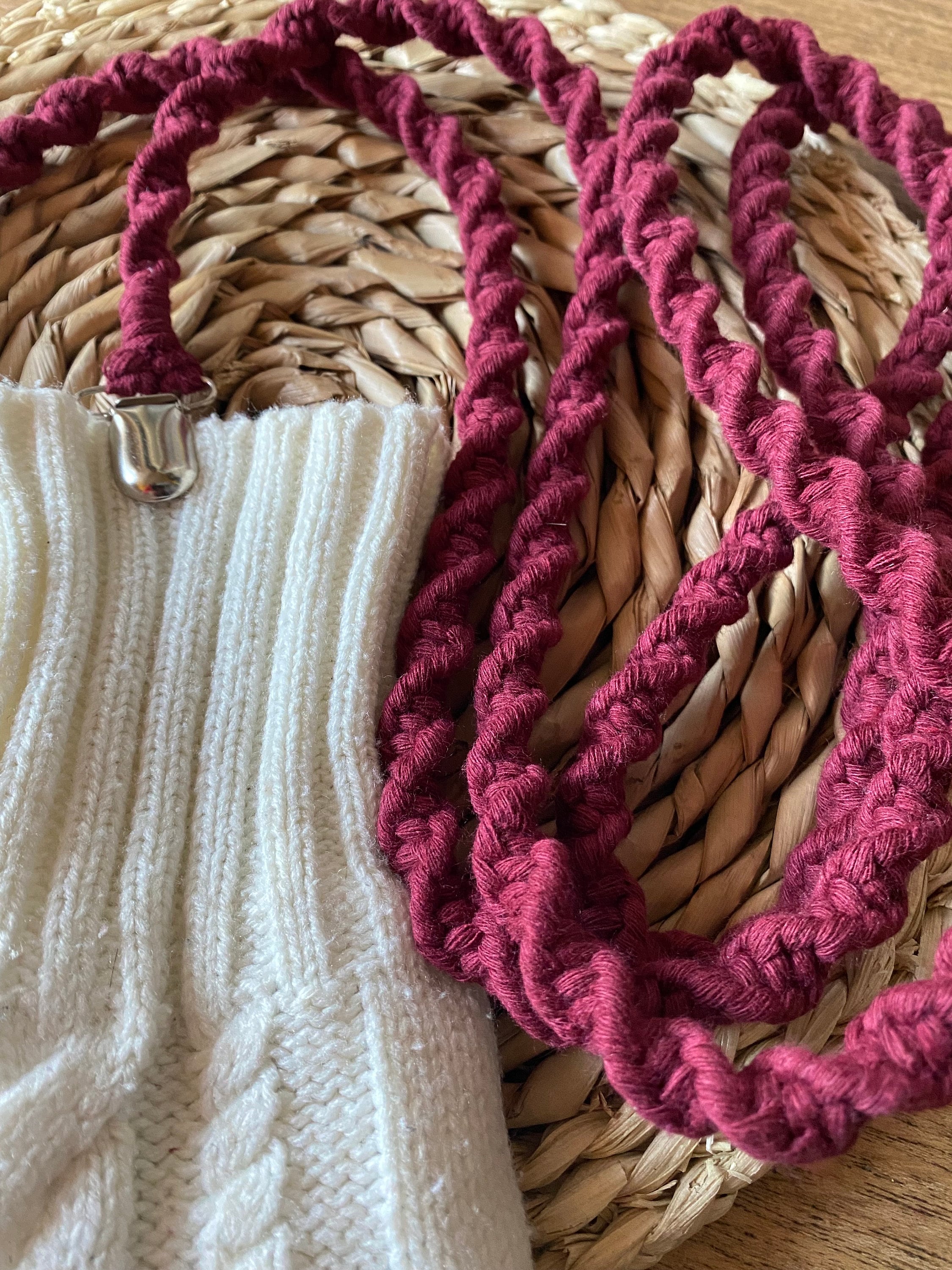 Red Mitten Clips for Adults: Recycled Cotton Glove Savers