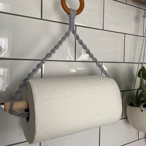Porta-rolos de papel toalha cinza | Porta-toalhas de papel | Presente sustentável para uma nova casa | Acessórios de cozinha cinza