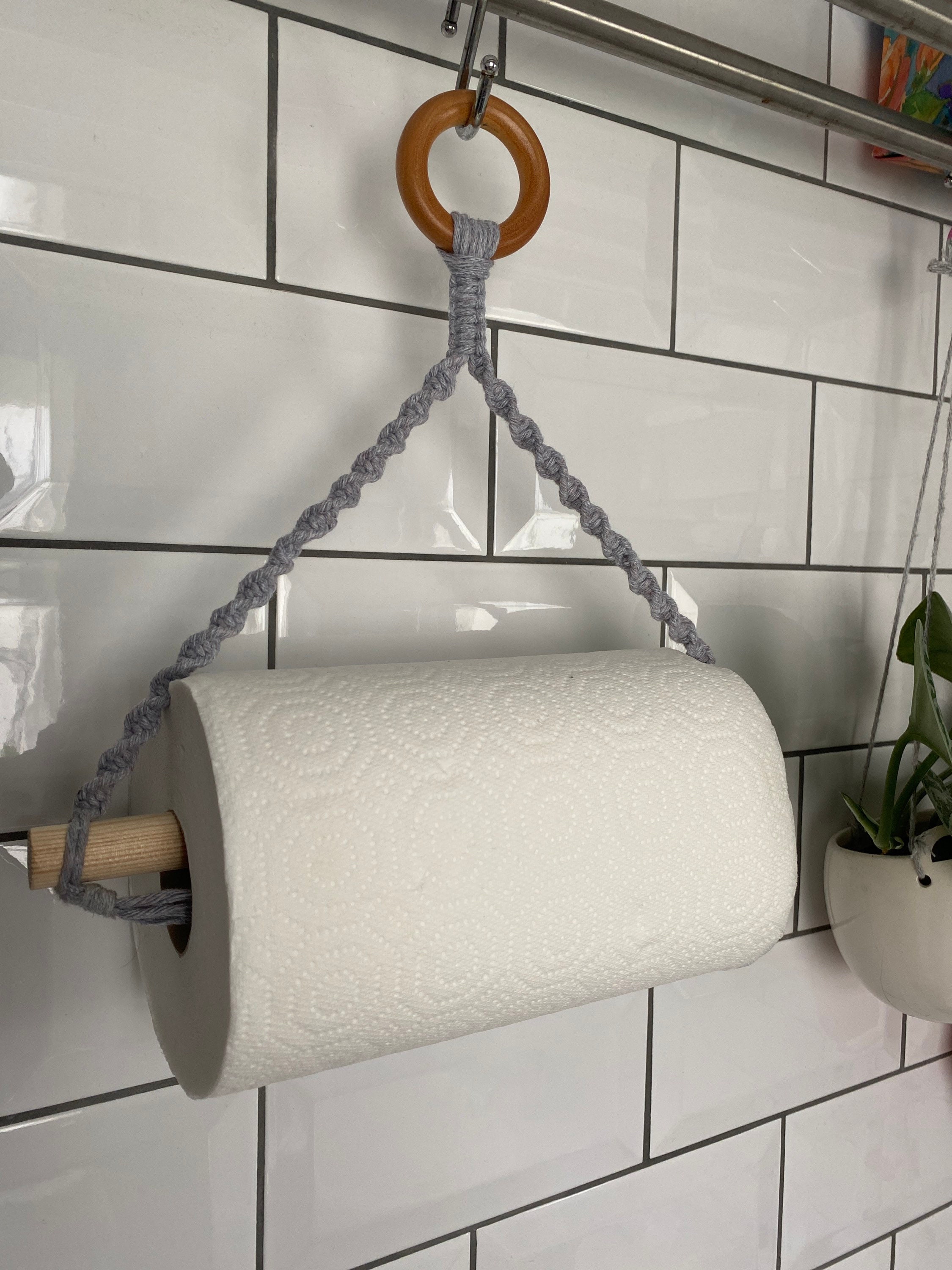 Light Grey Kitchen Paper Towel Holder kitchen Roll Holder Wooden boho Farmhouse Cottage Decor new Home Gift for Friend kitchen Accessories Etsy