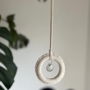 Makramee Kristall Suncatcher: Handgemachter Fensterschmuck