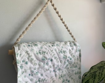 Handgefertigte Baumwolle Küchenpapier Handtuchhalter mit Holzrolle