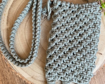 Borsa a tracolla per telefono verde salvia / Mini borsa da viaggio