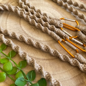 Eco Friendly Replacement Rope Bag Straps: Recycled Cotton Detachable Handles (85cm)
