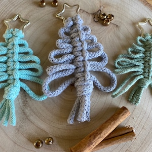 Decorazioni per alberi di Natale in macramè, decorazioni per la tavola di Natale, palline per l'albero di Natale, decorazioni natalizie boho, decorazioni natalizie nordiche