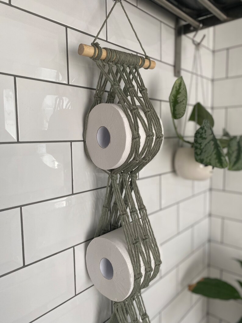 Sage Green Toilet Roll Holder Storage Toilet Paper Holder Etsy