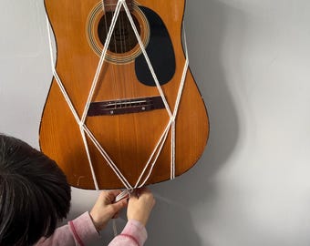 Tutorial para colgar guitarras en macramé: Kit de manualidades (patrón en PDF)