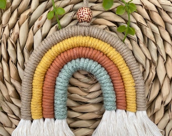 Neutral Macrame Rainbow: Boho Nursery Decor