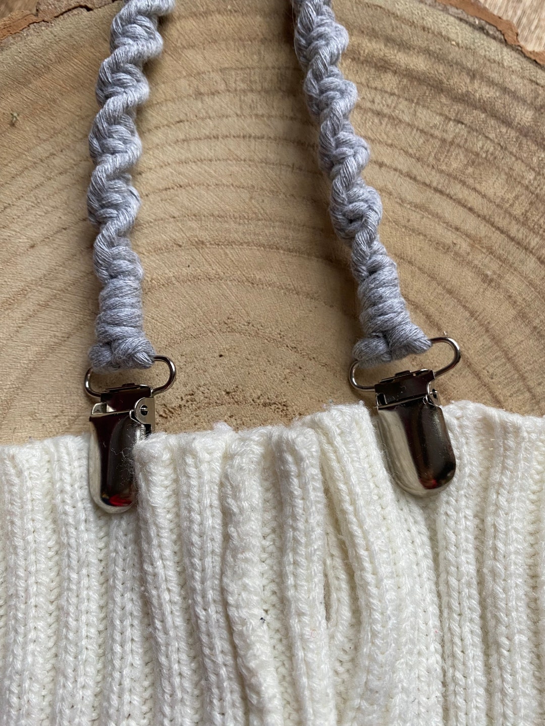 Grey Mitten Clips, Mitten Savers, Glove Clips for Adults, Adult Mitten