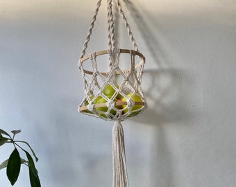 Hanging fruit basket, vegetable hammock, kitchen storage, boho farmhouse kitchen, food storage, vegetable keeper, multipurpose basket