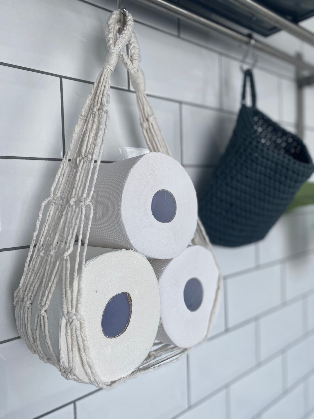 Natural Toilet Roll Holder Hammock Toilet Paper Holder - Etsy