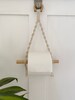 Natural toilet paper roll holder, toilet roll storage, bathroom accessories, boho bathroom decor, farmhouse cottage decor 