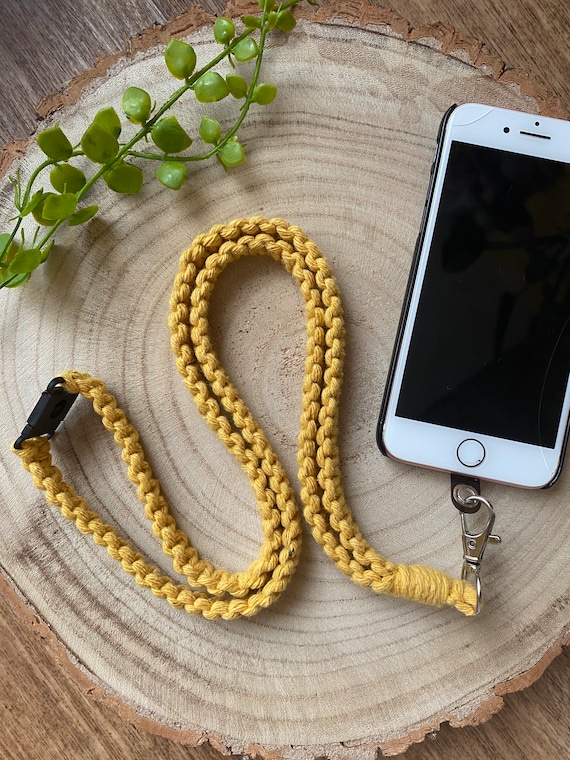 6 pezzi di cordino da polso, cinturino da polso per custodia del telefono, cordino per telefono cellulare in macramè boho, 6 colori con linguetta, catena anti-smarrimento fatta a mano per uomini e