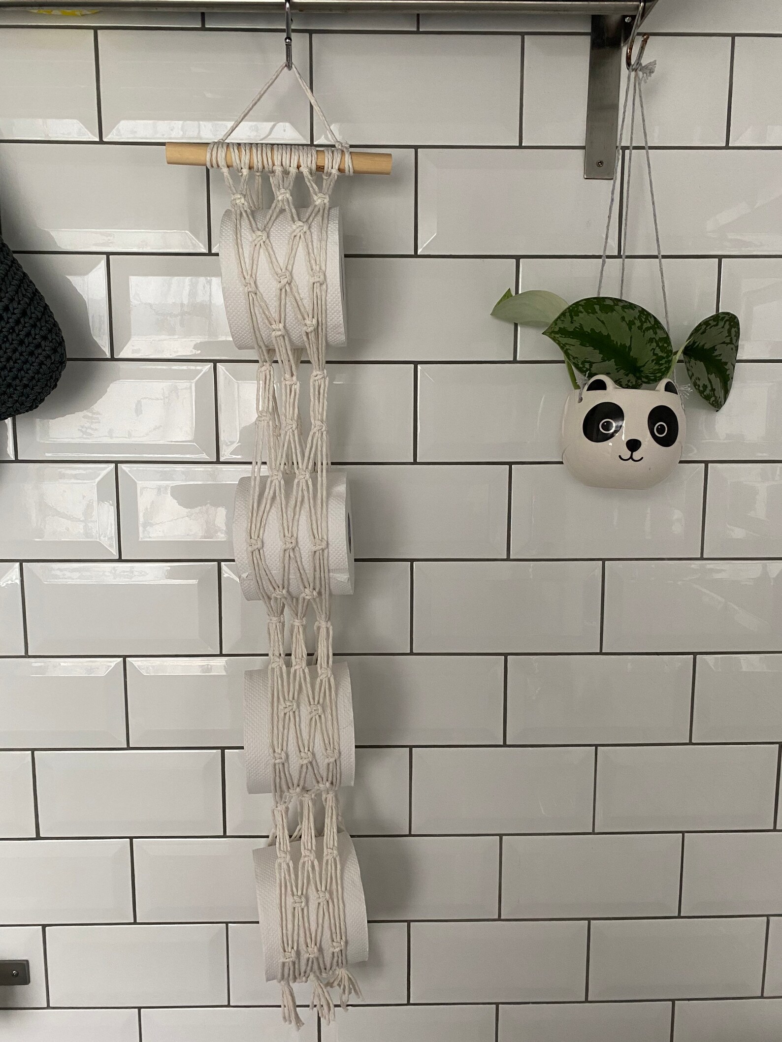 Natural Toilet Roll Holder Storage Toilet Paper Holder | Etsy