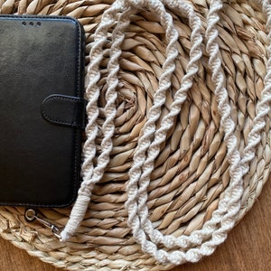 Twisted Macrame Phone Strap: Crossbody Phone Lanyard